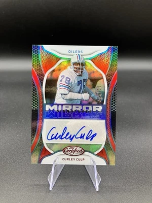 2022 Panini Certified Curley Culp MS-CC /35 Mirror RED Auto Team Color Match - Image 1 of 2