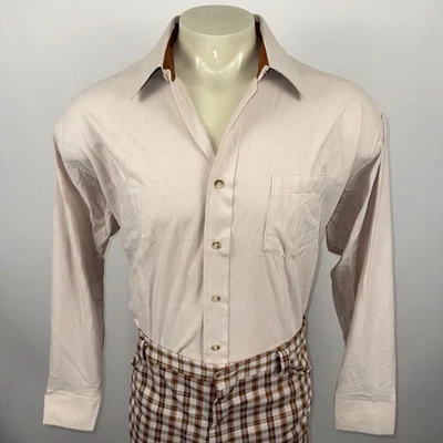 Camisa De Terciopelo De Colección Años 70 Gamuza Bloque Abotonada Disco Hipster Nueva de Lote Antiguo Hombre Grande XL Foto 1 de 4