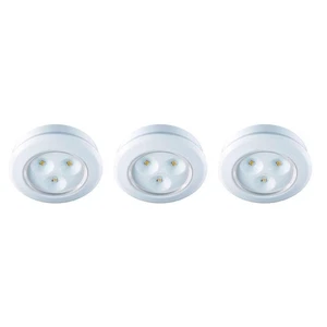 2.99 in. LED White Battery Operated Puck Light (3-Pack) - Picture 1 of 3