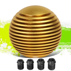 NRG Peformance Billet Aluminum Heatsink Style Ball Shift Knob w/Adapters Gold - Picture 1 of 6
