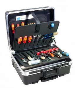 B&W International GO wheeled tool case with pocket boards, Black, 120.04/P - Picture 1 of 11