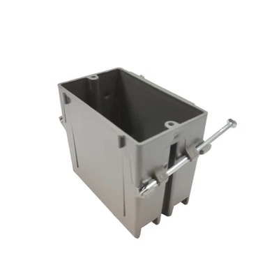 100 X 1-Gang PVC New Work Electrical Nail Outlet Box, 18 Cubic Inch Switch ETL - Image 1 of 4