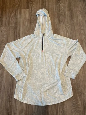 Swannies Ivy Hoodie Mens XL Light Floral Golf Performance Stretch Zip Pockets - Image 1 of 4