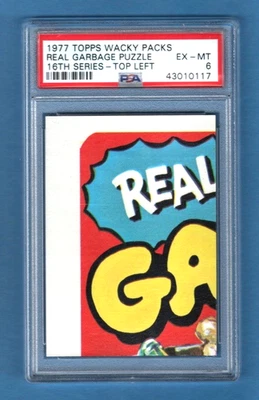 WACKY PACKAGES 1976 1977 16th SERIES 16 REAL GARBAGE PUZZLE T/L PSA 6 - Image 1 of 2