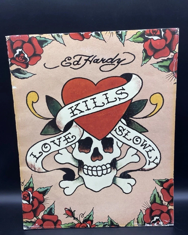 Ed Hardy “Love Kills Slowly Poster” 24 x 36 By Pyramid Posters 2007 Made In USA! - Image 1 of 1