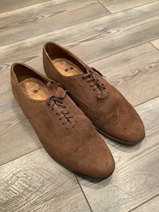 Hombres Hecho en Inglaterra Marrón Gamuza Punta de Ala Talla 10 1/2 Church’s? - Imagen 1 de 9