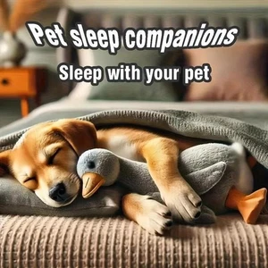 Juguete de peluche para mascotas perro durmiendo suave colorido pato juguete de peluche para gatos perros relajar mascota - Imagen 1 de 24