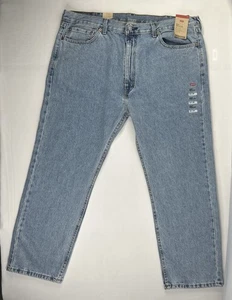 Levis 505 Jeans Mens 42x29 Blue Straight Leg Denim Classic Outdoor New - Picture 1 of 11