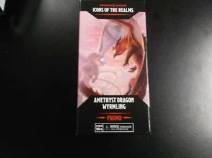 Fizban's Treasury of Dragons Ametista Drago Wyrmling Figura Promozionale Sigillata - Foto 1 di 3