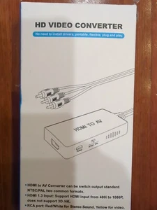 Convertitore HDMI a RCA, HDMI a Adattatore Convertitore Audio Video Composito HDMI-AV - Foto 1 di 8