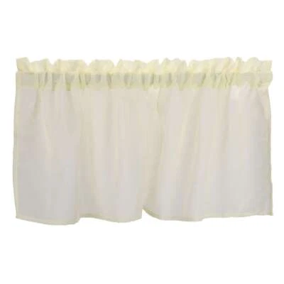 Niveles de tratamiento de ventana cortina cenefa corta transparente 52 * 18,1 pulgadas para cocina 1 panel Foto 1 de 4