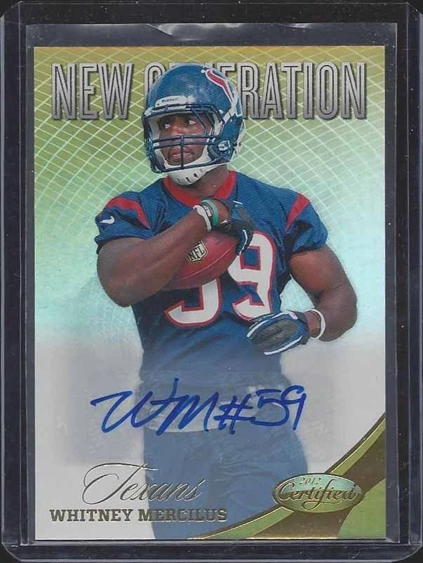 WHITNEY MERCILUS 2012 CERTIFIED NEW GENERATION MIRROR GOLD AUTO RC #D 3/25 - Image 1 of 1