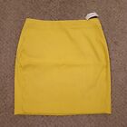 Banana Republic Skirt Size 4 Yellow Knee Length Lined Canvas New