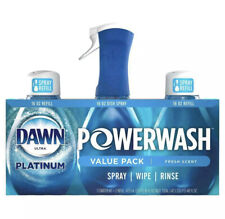 Cleaning Supplies Dawn Platinum Powerwash Value Pack 1 Starter Kit and 2 Refills
