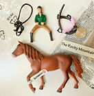 NEW SCHLEICH LOT of 4 Rider Girl in Green Morgan horse Mare 13870/ Saddle Bridle