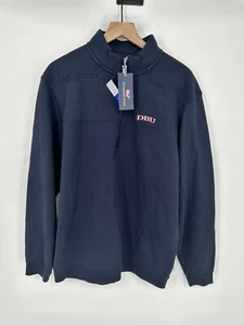 NEW Vineyard Vines Men’s Shep Shirt 1/4 Zip Pullover Collegiate Blue Size M - Picture 1 of 4