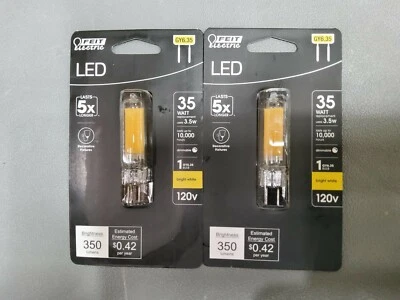 Feit Electric 35 W Equivalent 3000K T4 GY6.35 Bi-Pin Base LED Light Bulb (2)... - Image 1 of 4
