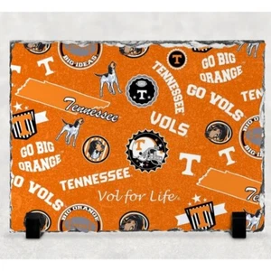 Tennessee Vols Photo On Slate Rock 7.9” X 5.9” Stone Plaque - Picture 1 of 2