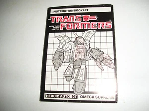 ORIGINAL VINTAGE 1985 TRANSFORMERS G1 OMEGA SUPREME INSTRUCTION MANUAL BOOKLET - Picture 1 of 3