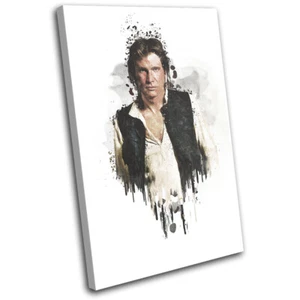 Han Solo Star Wars Movie Greats SINGLE CANVAS WALL ART Picture Print - Picture 1 of 1