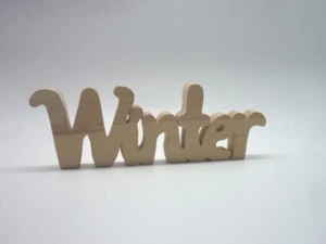 Schriftzug  Winter aus Buchenholz / Sperrholz individuell gestalten Dekoration - Bild 1 von 19