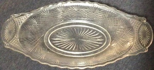 Vintage EAPG Campbell Jones MENLO Flattened Diamond Sunburst Relish Dish 1880 - Picture 1 of 4