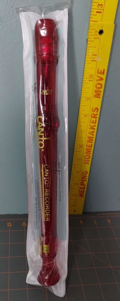 Rhythm Band Instruments CR101R1 Canto 1-piece Soprano Recorder (red) - New - Image 1 of 1