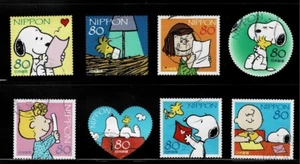 Japón 2010 Peanuts Snoopy Charlie Brown Conjunto Completo Usado 80Y Scott # 3206 a-h - Imagen 1 de 1