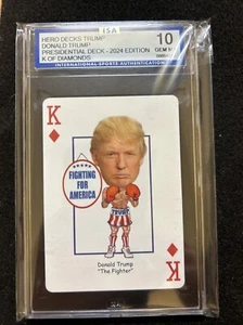 2016 HERO DECKS TRUMP PRESIDENTIAL DECK KING OF DIAMONDS DONALD TRUMP ISA 10 - Bild 1 von 2