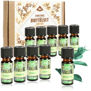 10x duftende Öle im Set, Raumduft Natur, Duftöl für Aroma-Diffusoren - Bild 1 von 8