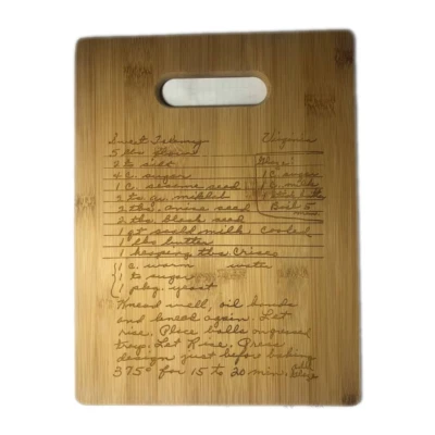 RECETA RELIQUIA FAMILIAR Tabla de cortar personalizada escrita a mano grabada pequeña Foto 1 de 4