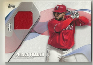 2017 TOPPS BASEBALL - PRINCE FIELDER - MAJOR LEAGUE MATERIAL RELIC - RANGERS
