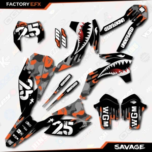 Gray & Orange Savage Camo Graphics Kit fits KTM 13-16 EXC XCW 125 250 300 450 - Picture 1 of 5