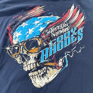Cody Rhodes The American Nightmare Shirt XL Navy Blue Skull Flag AEW WWE Gildan - Foto 1 di 21