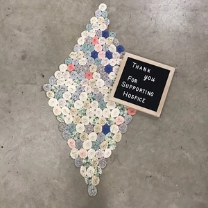 Antique Quilted Table Runner Handmade Intricate Circle Diamond Patchwork Quilt - Picture 1 of 7