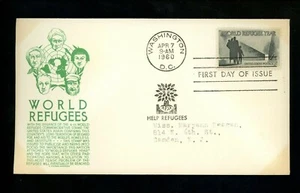 US FDC #1149 Anderson M-1 1960 Washington DC World Refugee Year UN WRY - Picture 1 of 2