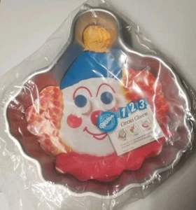 Wilton 1992 CARA DE PAYASO CIRCO Sartén Molde DE COLECCIÓN NUEVO CON Inserto #2105-9474 - Imagen 1 de 3