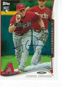 CHRIS OWINGS 2014 TOPPS #8 FIRMADO - ARIZONA DIAMONDBACKS - Imagen 1 de 1