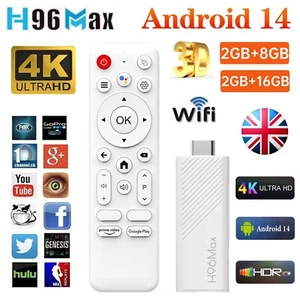 Ulepszony H96 MAX H313 Mini TV Stick Android 14 Smart TV Box Android 14 BT 4K HD - Zdjęcie 1 z 25