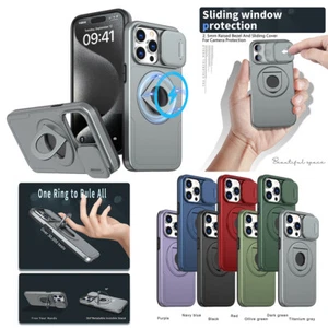 For iPhone 16 15 14 13 12 11 7 Magsafe 360° Rotating Stand Shockproof Phone Case - Picture 1 of 21