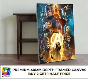 Marvel Avengers Collage Movie Large CANVAS Art Print Gift Multiple Sizes