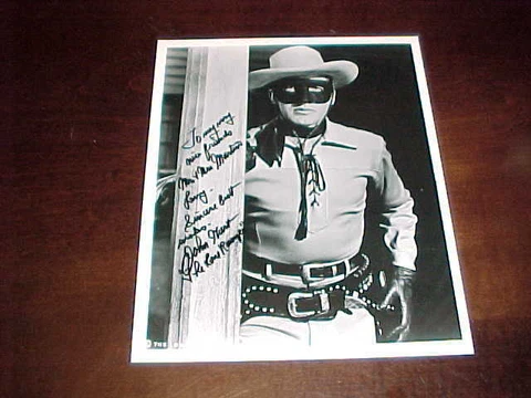 John Hart Autographed Signed Photo with inscription The Lone Ranger Cover