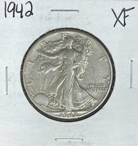1942 WALKING LIBERTY SILVER HALF DOLLAR ~XF ~NICE COIN~ - Picture 1 of 2