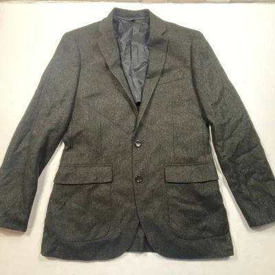 全新带标签 J.Crew 男式 Ludlow Moon 羊毛 2 按钮粗花呢西装外套绿色人字形 38R — 第 1/4 张图片