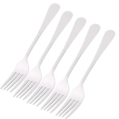 Household Tableware Stainless Steel Dinner Fork 6.8 Inches Length 5Pcs - Image 1 of 4