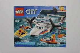LEGO&reg; City 60164 Sea Rescue Plane Instruction Manual Only!