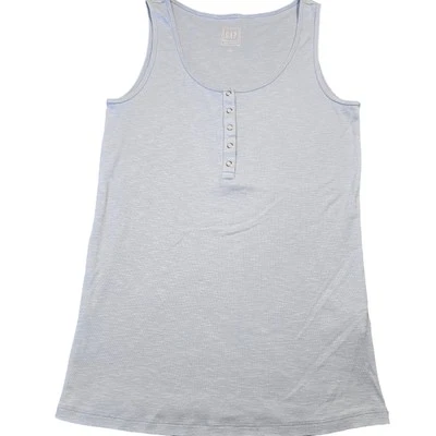 Gap Maternity Light Purple Tank Preppy Snap Up Scoop Neck Sleeveless Women M Top - Image 1 of 4