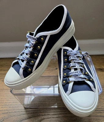 Christian Dior WALK'N'DIOR DC0423 кроссовки EU39 US8 черный + белый EUC подлинный - Изображение 1 из 4