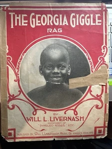 1918 Kansas City Ragtime Instrumental Sheet Music THE GEORGIA GIGGLE RAG - Picture 1 of 2