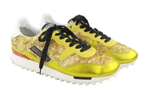 Golden GOOSE Starland Women Trainers EU39 Golden Leather Sequin Low-Top Sneakers - Picture 1 of 15